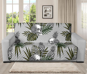 Tropical Pineapple Skull Pattern Print Futon Protector