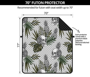 Tropical Pineapple Skull Pattern Print Futon Protector