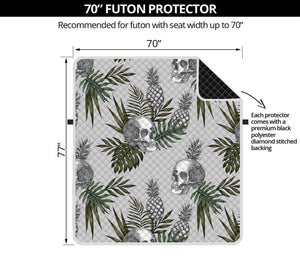 Tropical Pineapple Skull Pattern Print Futon Protector