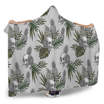 Tropical Pineapple Skull Pattern Print Hooded Blanket