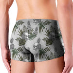 Tropical Pineapple Skull Pattern Print Men's Boxer Briefs