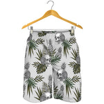 Tropical Pineapple Skull Pattern Print Men's Shorts