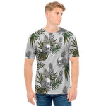 Tropical Pineapple Skull Pattern Print Men's T-Shirt
