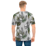 Tropical Pineapple Skull Pattern Print Men's T-Shirt