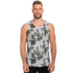 Tropical Pineapple Skull Pattern Print Men's Tank Top
