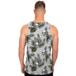 Tropical Pineapple Skull Pattern Print Men's Tank Top