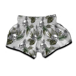 Tropical Pineapple Skull Pattern Print Muay Thai Boxing Shorts