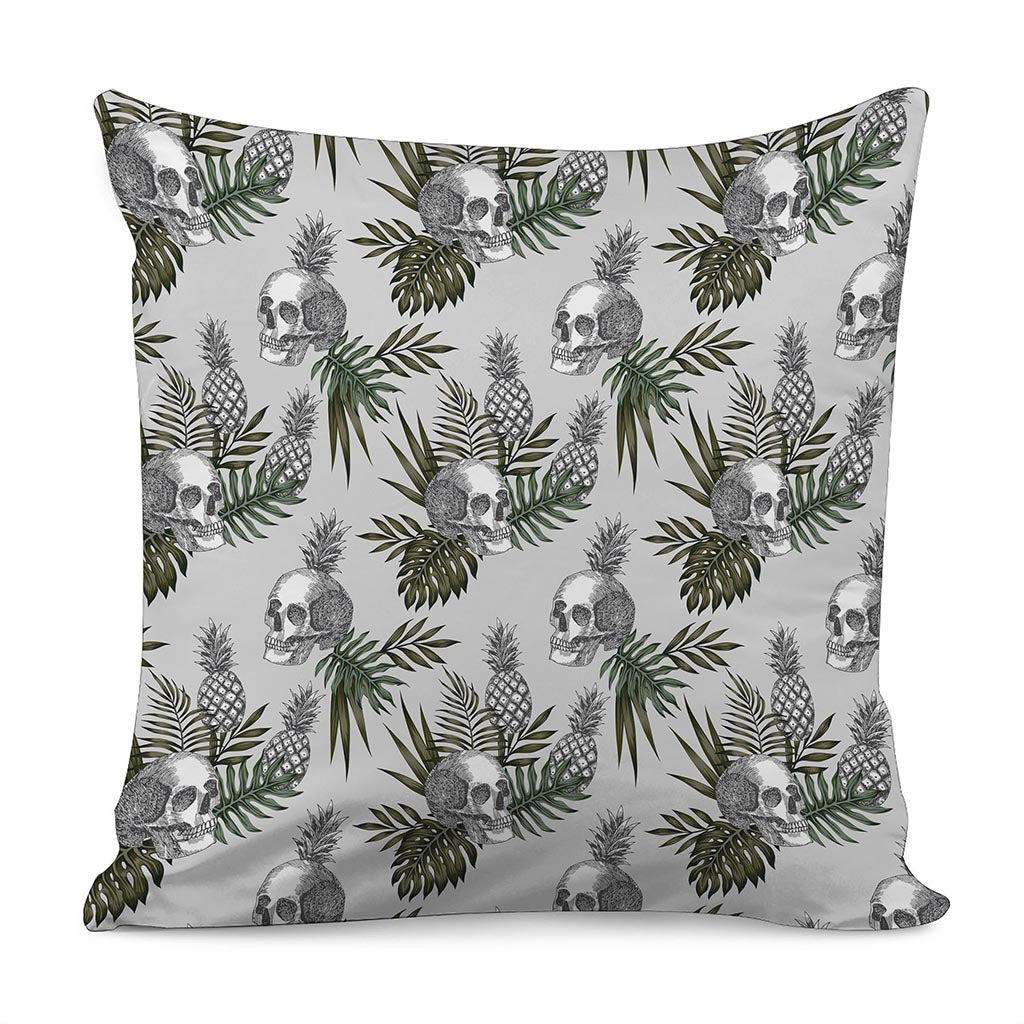 Tropical Pineapple Skull Pattern Print Pillow Cover