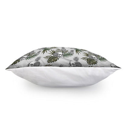 Tropical Pineapple Skull Pattern Print Pillow Cover