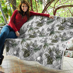 Tropical Pineapple Skull Pattern Print Quilt
