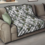 Tropical Pineapple Skull Pattern Print Quilt