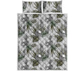 Tropical Pineapple Skull Pattern Print Quilt Bed Set