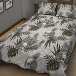 Tropical Pineapple Skull Pattern Print Quilt Bed Set
