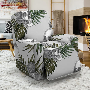 Tropical Pineapple Skull Pattern Print Recliner Slipcover