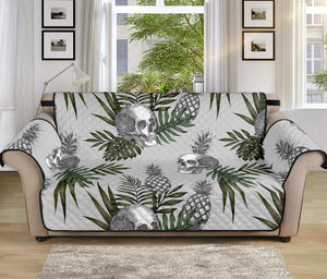 Tropical Pineapple Skull Pattern Print Sofa Protector