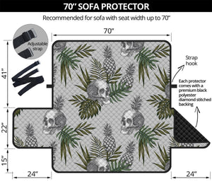 Tropical Pineapple Skull Pattern Print Sofa Protector