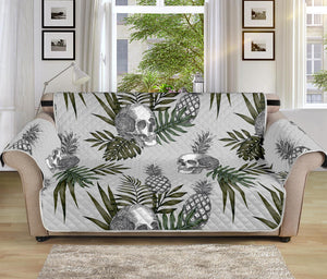 Tropical Pineapple Skull Pattern Print Sofa Protector