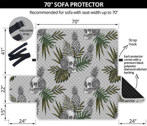 Tropical Pineapple Skull Pattern Print Sofa Protector