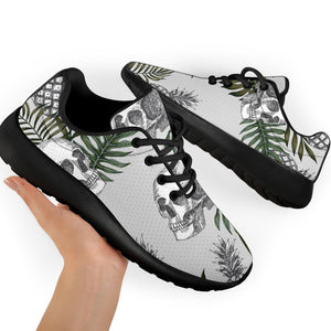 Tropical Pineapple Skull Pattern Print Sport Shoes GearFrost