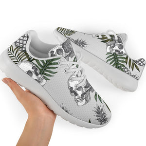 Tropical Pineapple Skull Pattern Print Sport Shoes GearFrost