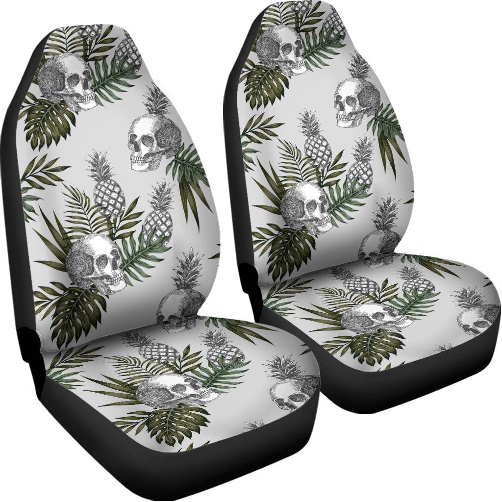 Tropical Pineapple Skull Pattern Print Universal Fit Car Seat Covers