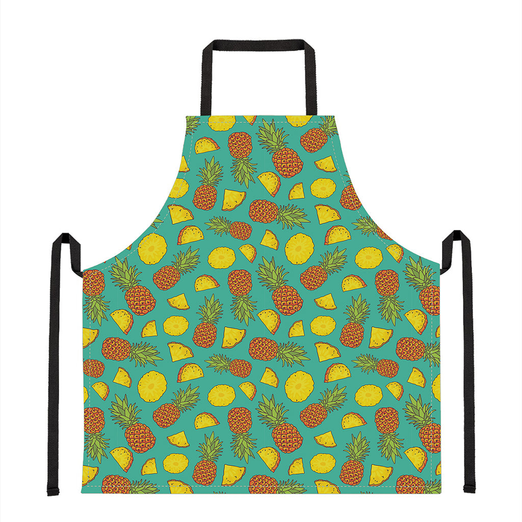 Tropical Pineapples Pattern Print Apron