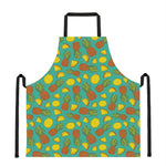 Tropical Pineapples Pattern Print Apron