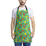 Tropical Pineapples Pattern Print Apron