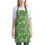 Tropical Pineapples Pattern Print Apron