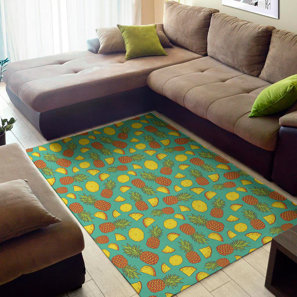 Tropical Pineapples Pattern Print Area Rug