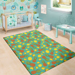 Tropical Pineapples Pattern Print Area Rug