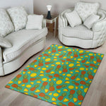 Tropical Pineapples Pattern Print Area Rug