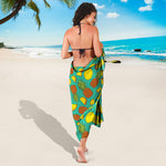 Tropical Pineapples Pattern Print Beach Sarong Wrap