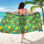Tropical Pineapples Pattern Print Beach Sarong Wrap
