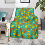Tropical Pineapples Pattern Print Blanket