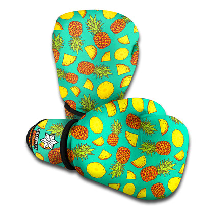 Tropical Pineapples Pattern Print Boxing Gloves
