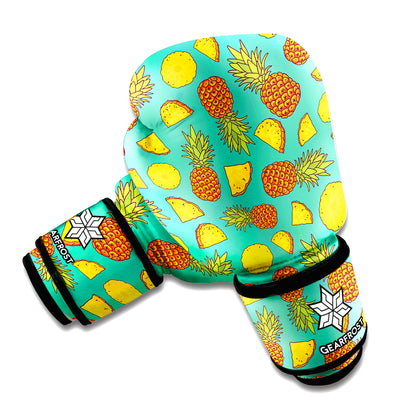 Tropical Pineapples Pattern Print Boxing Gloves