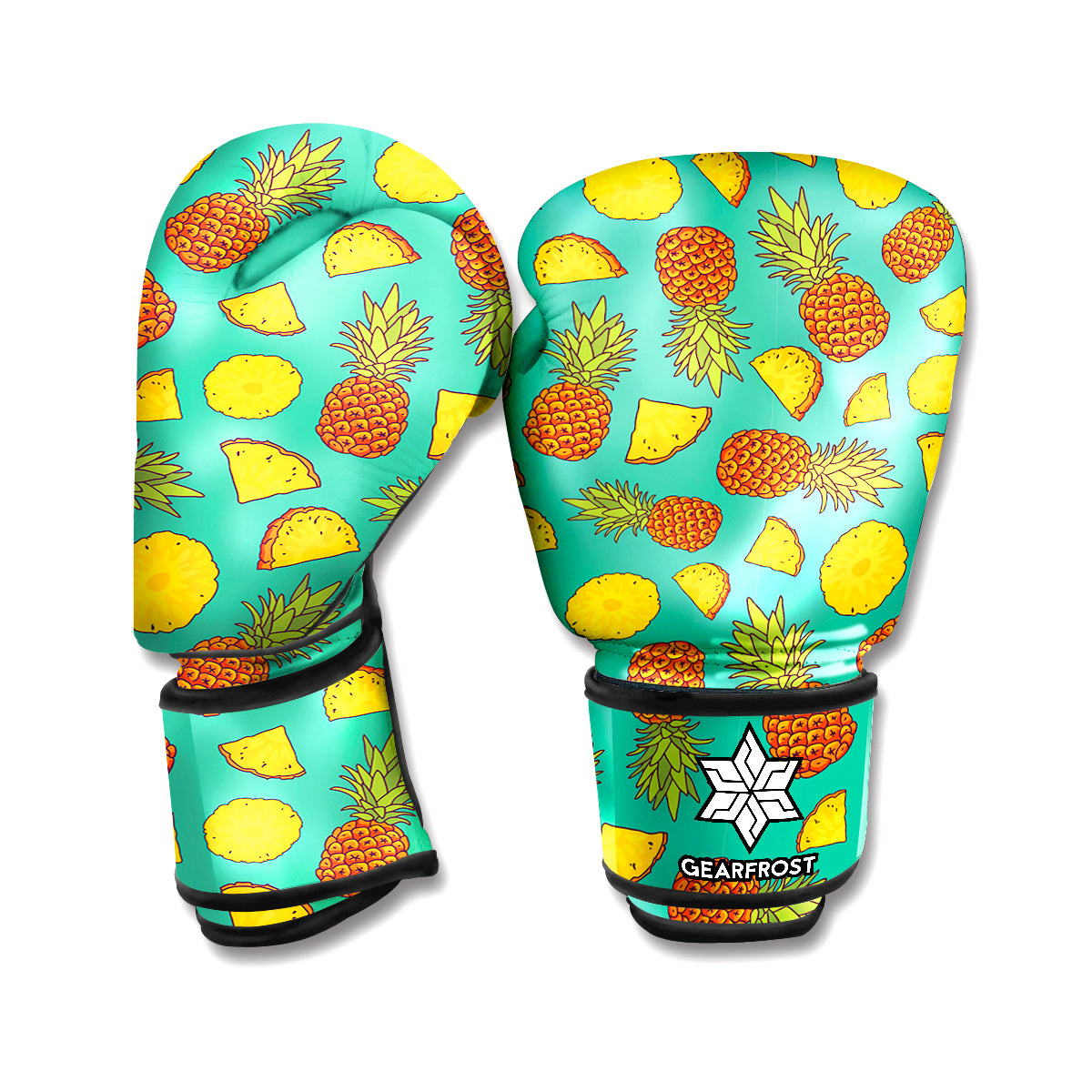 Tropical Pineapples Pattern Print Boxing Gloves