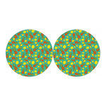 Tropical Pineapples Pattern Print Car Coasters