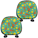 Tropical Pineapples Pattern Print Car Headrest Covers