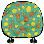 Tropical Pineapples Pattern Print Car Headrest Covers