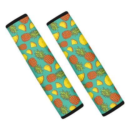 Tropical Pineapples Pattern Print Car Seat Belt Covers