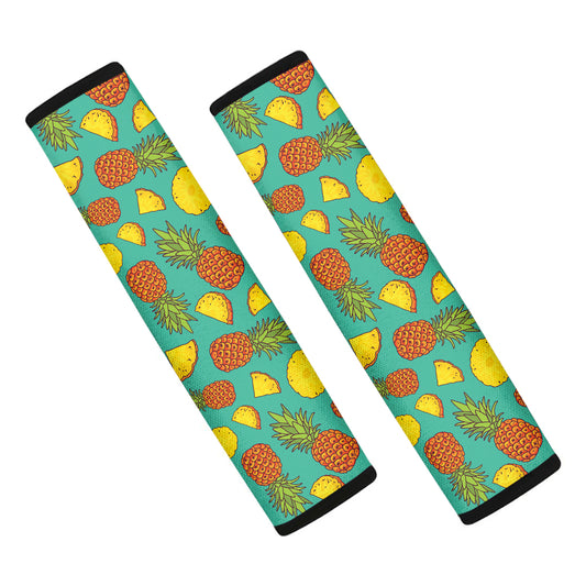 Tropical Pineapples Pattern Print Car Seat Belt Covers