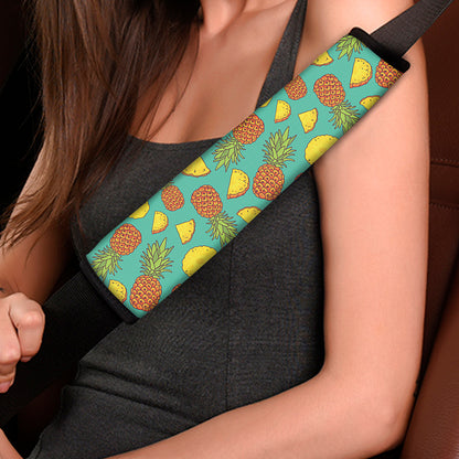 Tropical Pineapples Pattern Print Car Seat Belt Covers