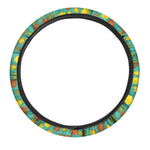 Tropical Pineapples Pattern Print Car Steering Wheel Cover