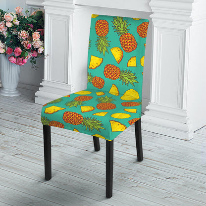 Tropical Pineapples Pattern Print Dining Chair Slipcover