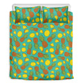 Tropical Pineapples Pattern Print Duvet Cover Bedding Set