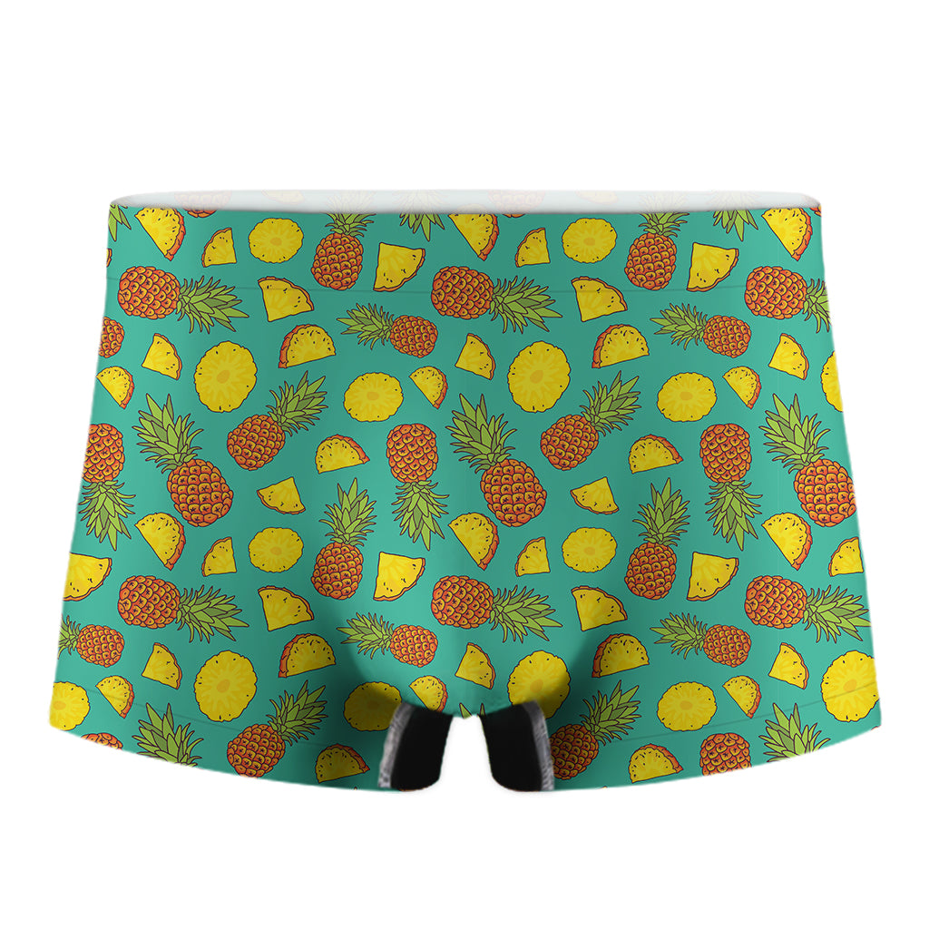 Tropical Pineapples Pattern Print Men's Boxer Briefs