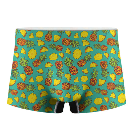Tropical Pineapples Pattern Print Men's Boxer Briefs