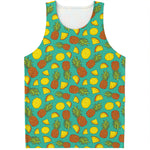 Tropical Pineapples Pattern Print Men's Tank Top
